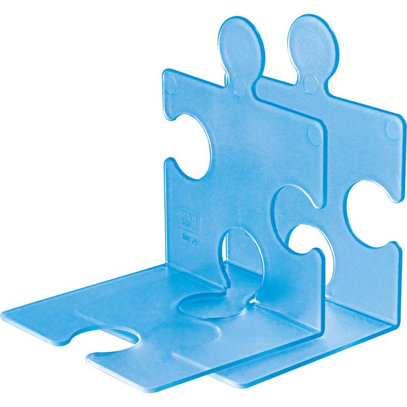 HAN Buchstütze PUZZLE, 2er Set, blau-transluzent-0
