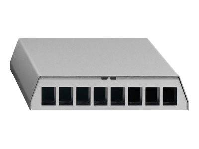 Rutenbeck PP-UM A-8 Ap - Patchpanel (Blindblech) - Oberfläche montierbar - RAL 7035, Metall - 8 Ports