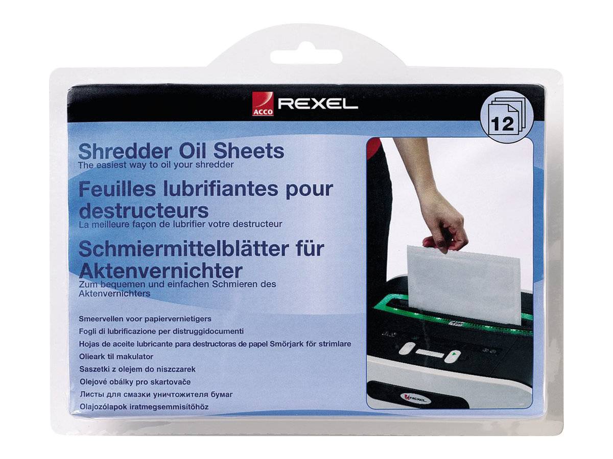 Rexel - Schredder-Ölblätter (Packung mit 12)-0