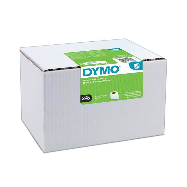 DYMO LabelWriter Address - Permanenter Klebstoff - weiß - 28 x 89 mm 3120 Etikett(en) (24 Rolle(n)-8