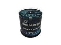 MEDIARANGE 100 x DVD+R DL - 8.5 GB 8x - mit Tintenstrahldrucker bedruckbare Ober-0