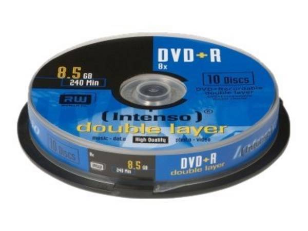 Intenso 10 x DVD+R DL - 8.5 GB 8x - Spindel - 10er Spindel