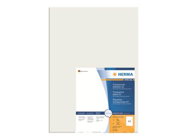 HERMA Special - Hochglänzend - permanent selbstklebend - durchsichtig - A3 (297 x 420 mm)