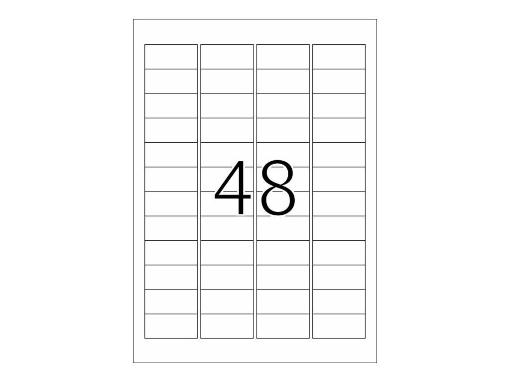 HERMA Special - Polyethylen (PE) - matt - selbstklebend - weiß - 45.7 x 21.2 mm 480 Etikett(en) (10 Bogen x 48)-5