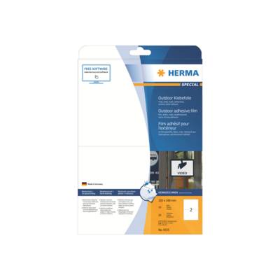 HERMA Special - Polyethylen (PE) - matt - selbstklebend - weiß - 210 x 148 mm 20 Etikett(en) (10 Bogen x 2)-0