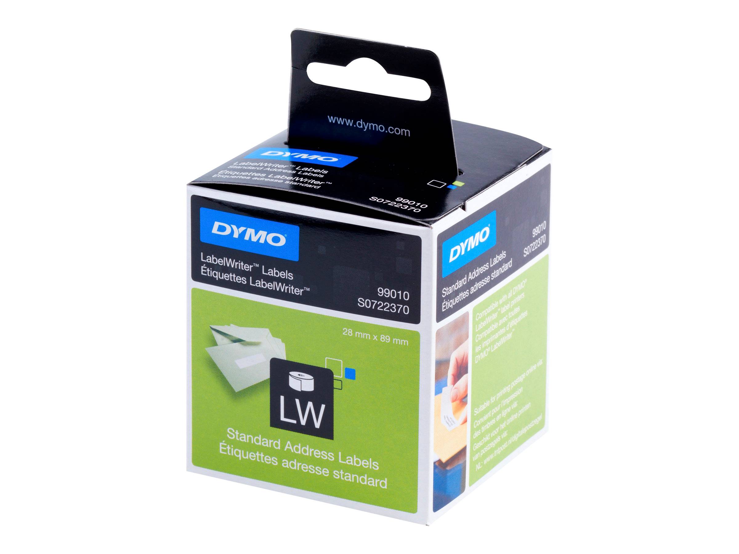 DYMO LabelWriter Address - Permanenter Klebstoff - weiß - Rolle (8,9 cm x 2,8 m)-0