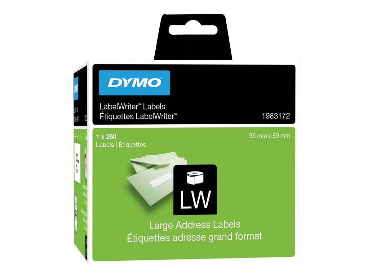 DYMO LabelWriter Large - Selbstklebend - weiß - 89 x 36 mm 260 Etikett(en) (1 Rolle(n)-0