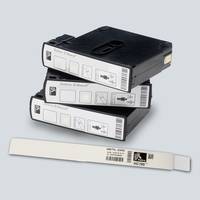 Zebra Z-Band Direct - Polypropylen (PP) - permanenter Acrylklebstoff - perforiert - 6 mil - weiß, Fühlmarke schwarz - 25-4