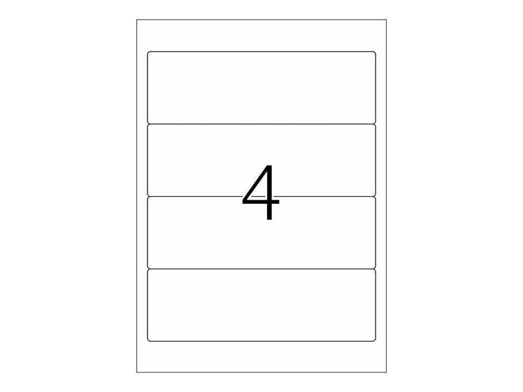 HERMA Special - Papier - matt - permanent selbstklebend - perforiert - Rot - 192 x 61 mm 80 Etikett(en) (20 Bogen x 4)-5