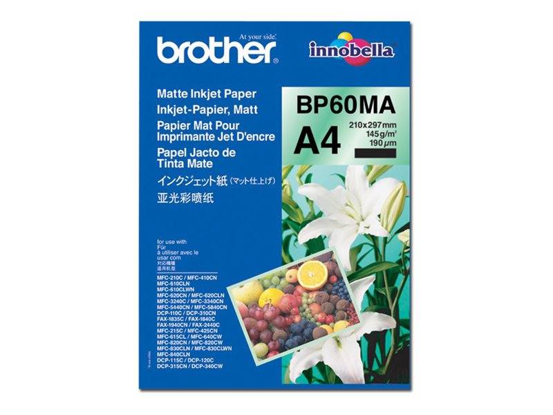 Brother BP60MA Matte Inkjet Paper - Matt - A4 (210 x 297 mm) - 145 g/m² - 25 Bla-0