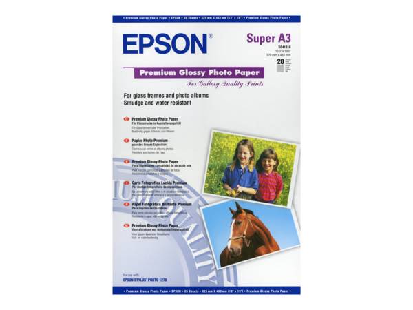 Epson Premium - Glänzend - Super A3/B (330 x 483 mm) - 255 g/m² - 20 Blatt Fotop