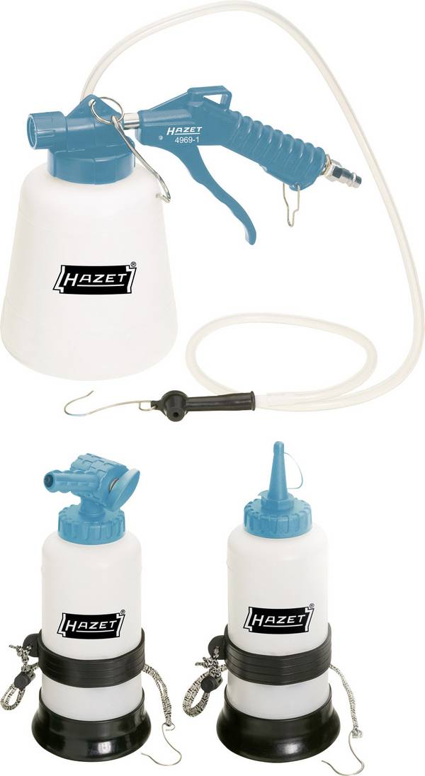 Hazet 4969-1/3 3tlg. Pneumatischer Bremsen-Entlüftungs-Satz