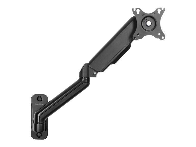 LogiLink - Befestigungskit (Wandmontage) - Gasfeder - für Monitor / Curved-Monitor - Kunststoff, Stahl, Aluminium - Schw-5