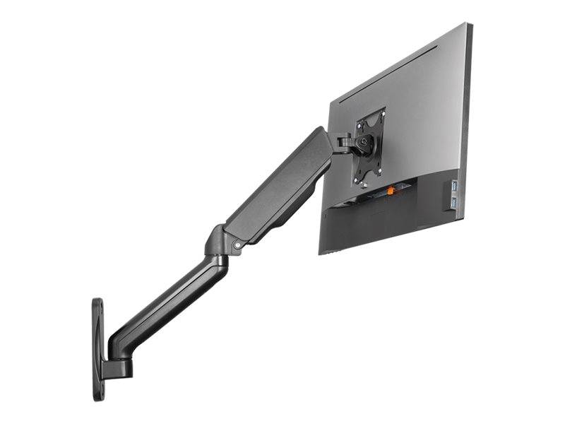 LogiLink - Befestigungskit (Wandmontage) - Gasfeder - für Monitor / Curved-Monitor - Kunststoff, Stahl, Aluminium - Schw-6