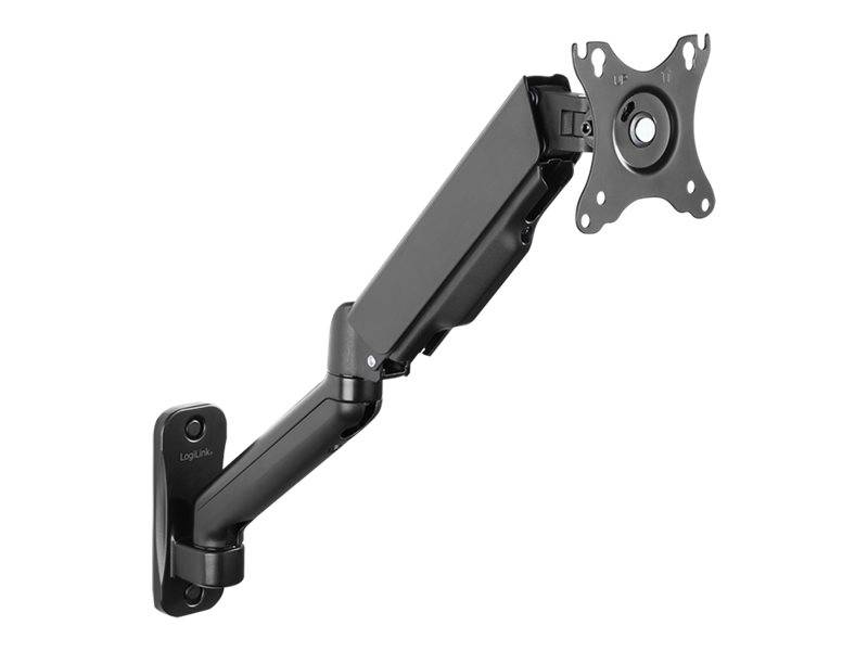 LogiLink - Befestigungskit (Wandmontage) - Gasfeder - für Monitor / Curved-Monitor - Kunststoff, Stahl, Aluminium - Schw-7