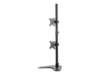 Fellowes Professional Series Free-standing Dual Stacking Monitor Arm - Aufstellung - für 2 Monitore - Stahl - Schwarz -