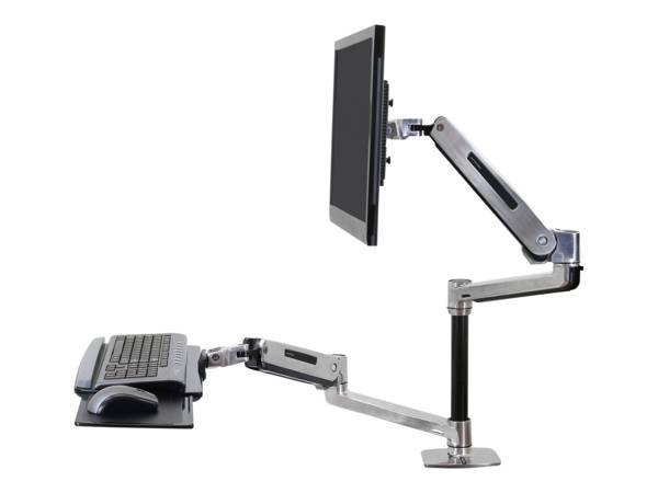 Ergotron WorkFit-LX Sit-Stand Desk Mount System - Befestigungskit (Tablett, Span