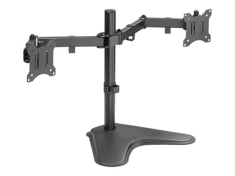 LogiLink - Aufstellung - einstellbarer Arm - für 2 LCD-Displays - Schwarz - Bildschirmgröße: 43.2-81.3 cm (17""-32"")-0