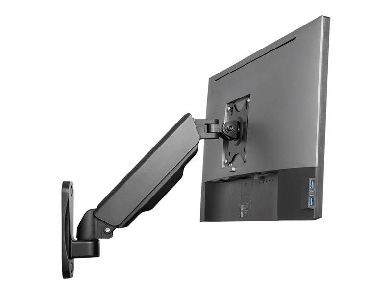 LogiLink - Befestigungskit - Gasfeder - für Flachbildschirm - Kunststoff, Stahl, Aluminium - Schwarz - Bildschirmgröße:-4