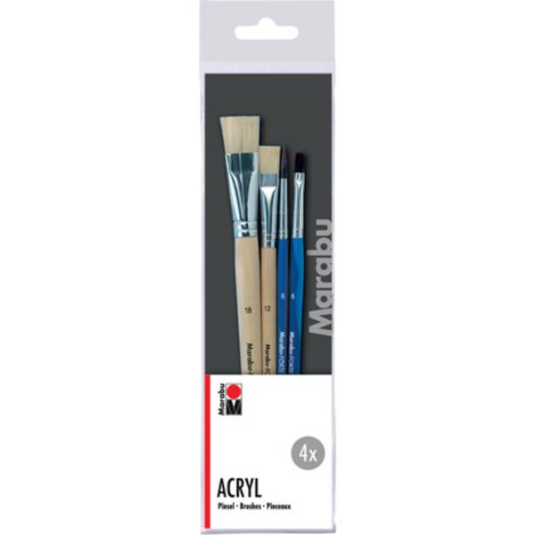 Marabu Pinselset Acryl, 4-teilig