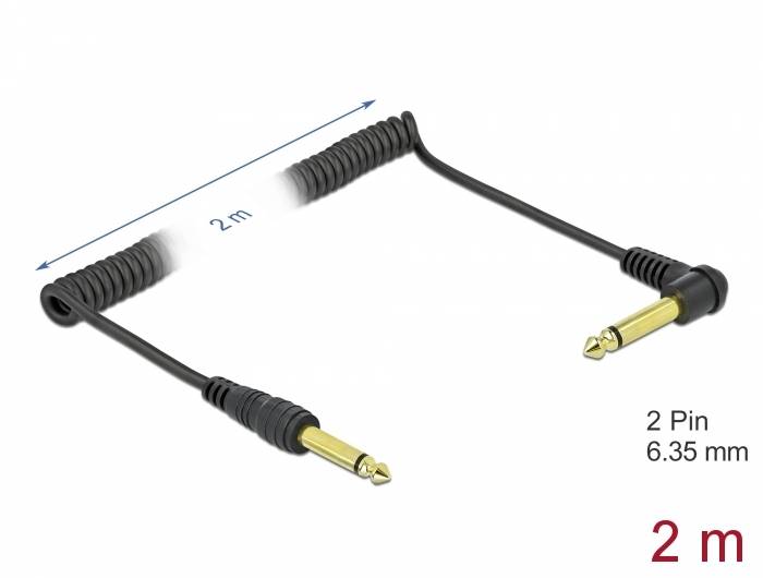 Delock - Audiokabel - Mono-Stecker männlich gewinkelt zu Mono-Stecker männlich gerade-2