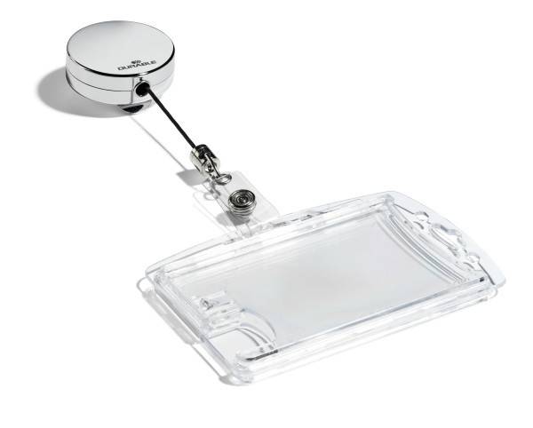 DURABLE - Ausweishalter - Silber (Packung mit-4