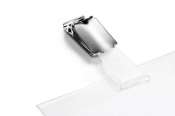 DURABLE - Namensschild - für 40 x 75 mm - Clip, Nadel - durchsichtig (Packung mit 50)-7