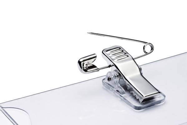 DURABLE - Namensschild - für 40 x 75 mm - Clip, Nadel - durchsichtig (Packung mit 50)-8