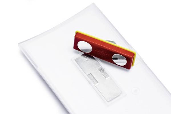 DURABLE - Namensschild - für 40 x 75 mm - Clip, Nadel - durchsichtig (Packung mit 50)-9