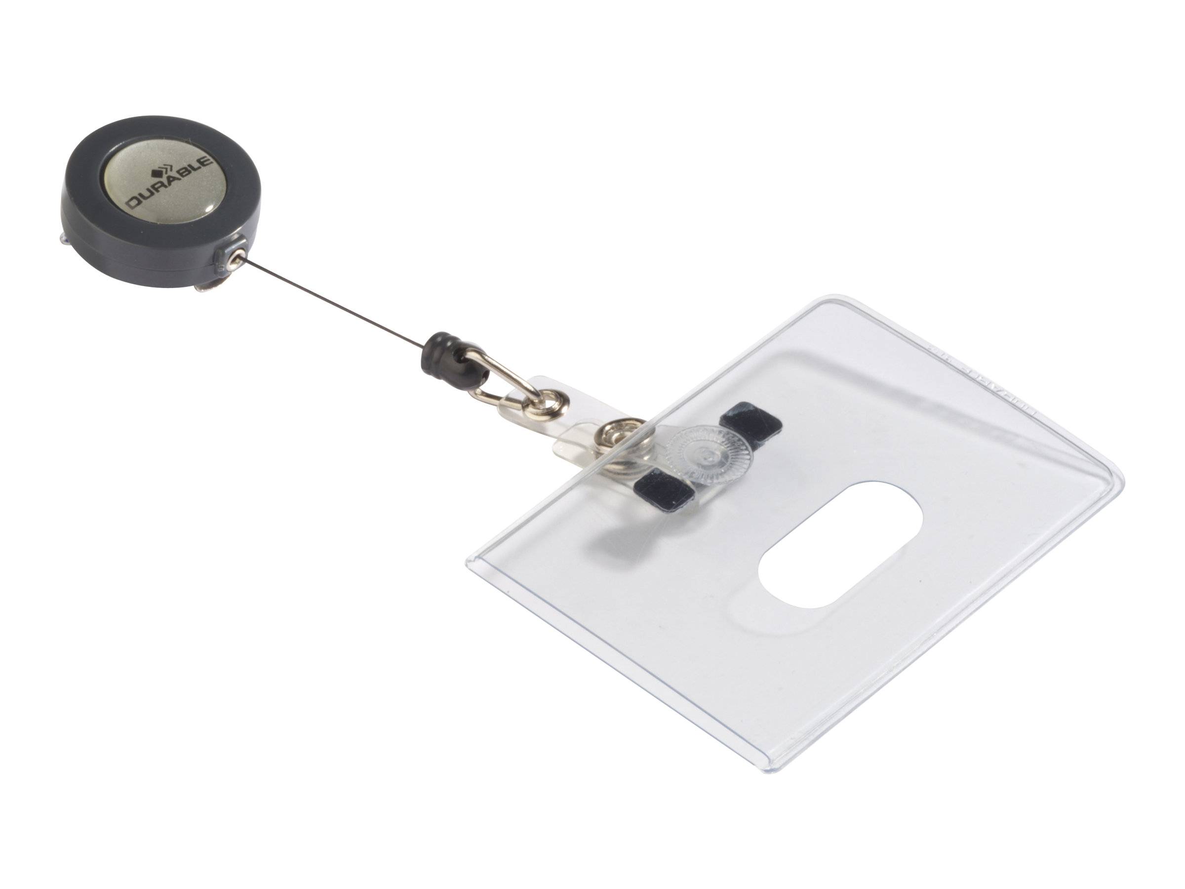 DURABLE - Kartenhalter - für 54 x 85 mm - Clip - durchsichtig (Packung mit 10)-0