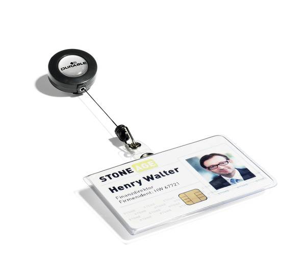 DURABLE - Kartenhalter - für 54 x 85 mm - Clip - durchsichtig (Packung mit 10)-7