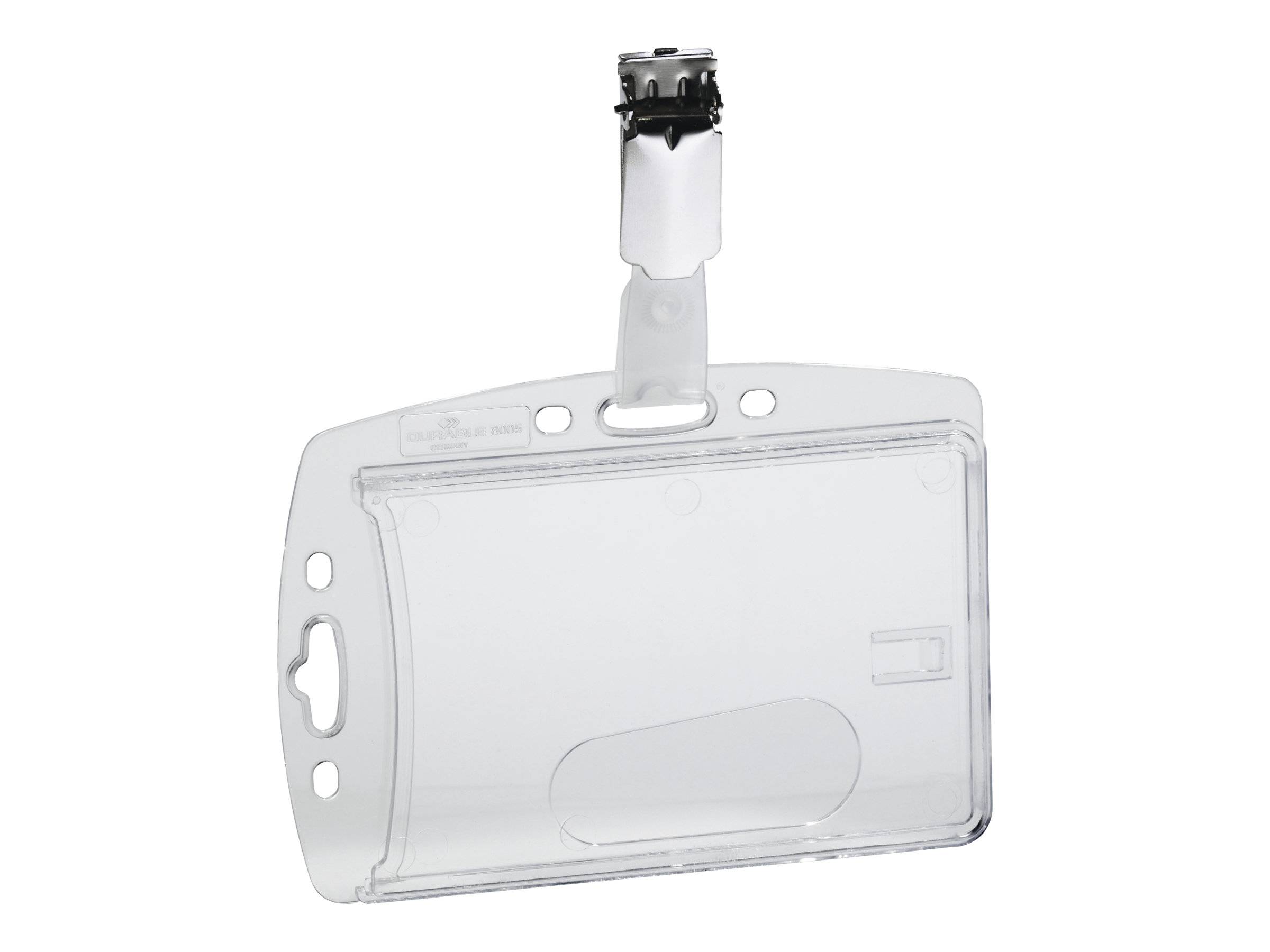 DURABLE - Namensschildhalterung - für 54 x 85 mm - Clip - durchsichtig (Packung mit 25)-0