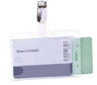 DURABLE - Kartenhalter - für 54 x 85 mm - Clip - durchsichtig (Packung mit 25)-3