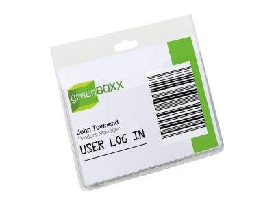 Namenschild 90x60mm transparent 20 St./Pack-3