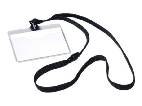 DURABLE - Namensschild - für 60 x 90 mm - Schwarz, durchsichtig (Packung mit 10)