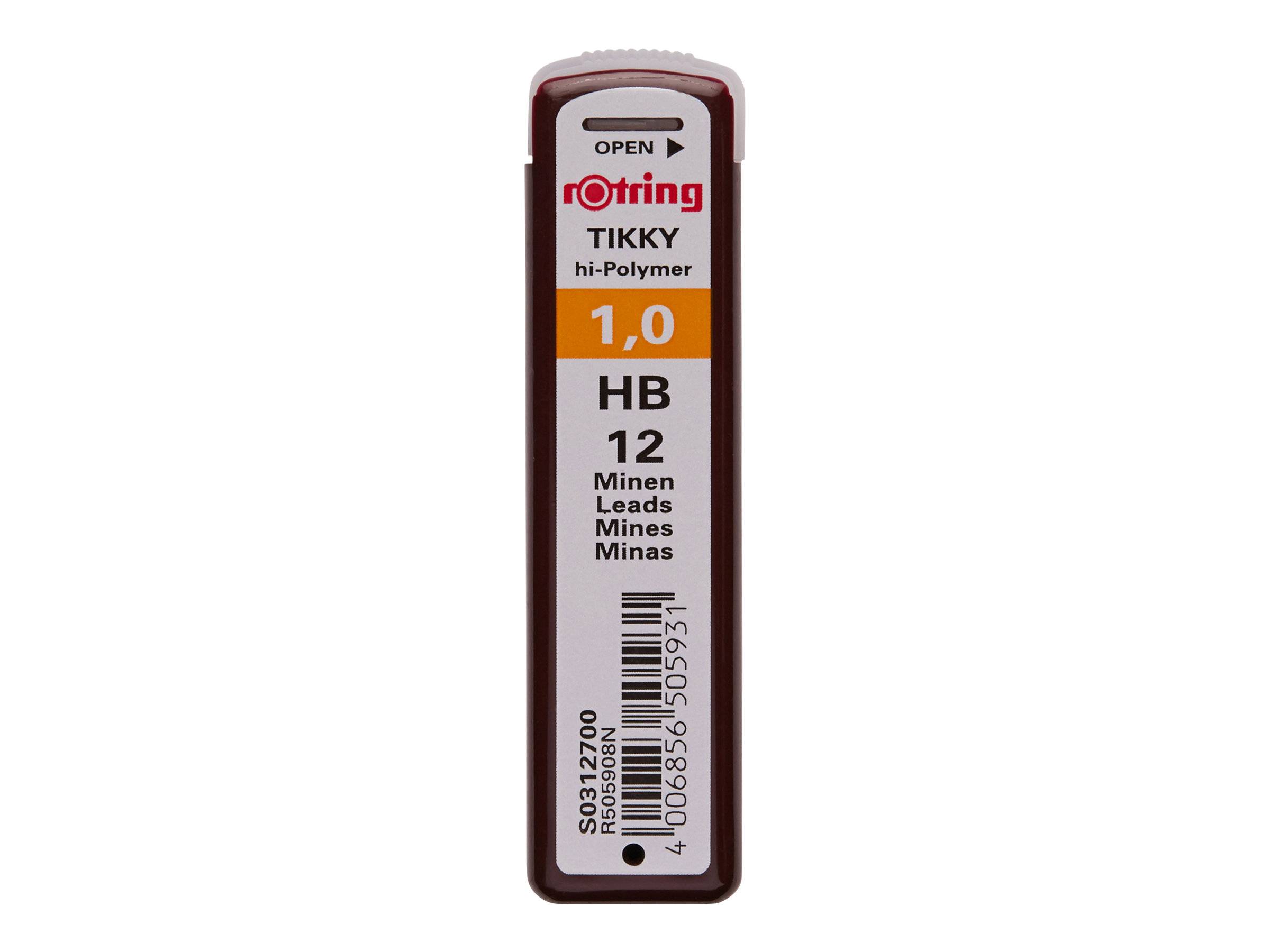 Rotring Tikky - Nachfüllpatrone - Hi-Polymer - HB - 1 mm (Packung mit 12)-0