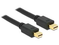 Delock Mini-DisplayPort Anschlusskabel Mini DisplayPort Stecker, Mini DisplayPort Stecker 1.00 m Schwarz 83473 vergoldet-3