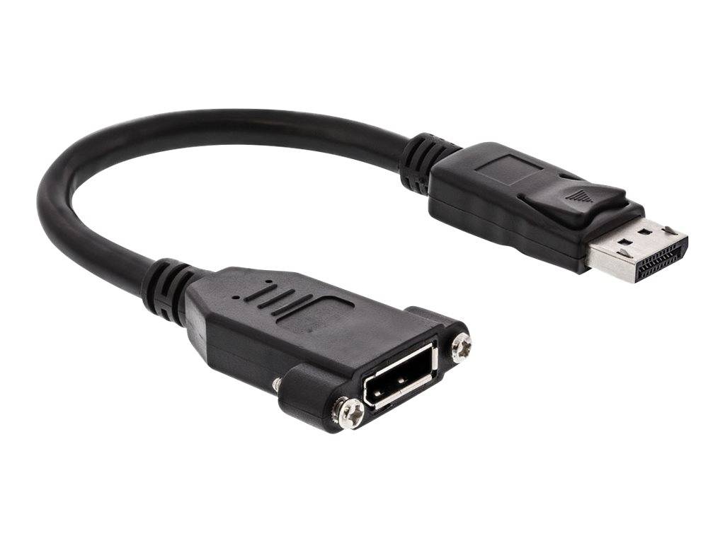 InLine® DisplayPort Adapterkabel, DisplayPort Stecker auf Einbaubuchse, 0,2m-6