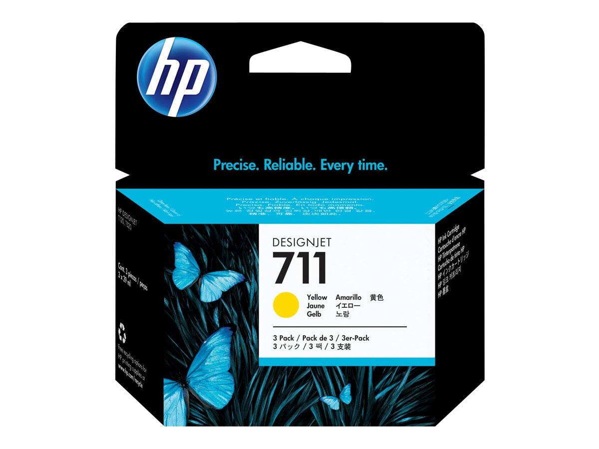 HP 711 - 3er-Pack - 29 ml - Gelb - original - DesignJet-3