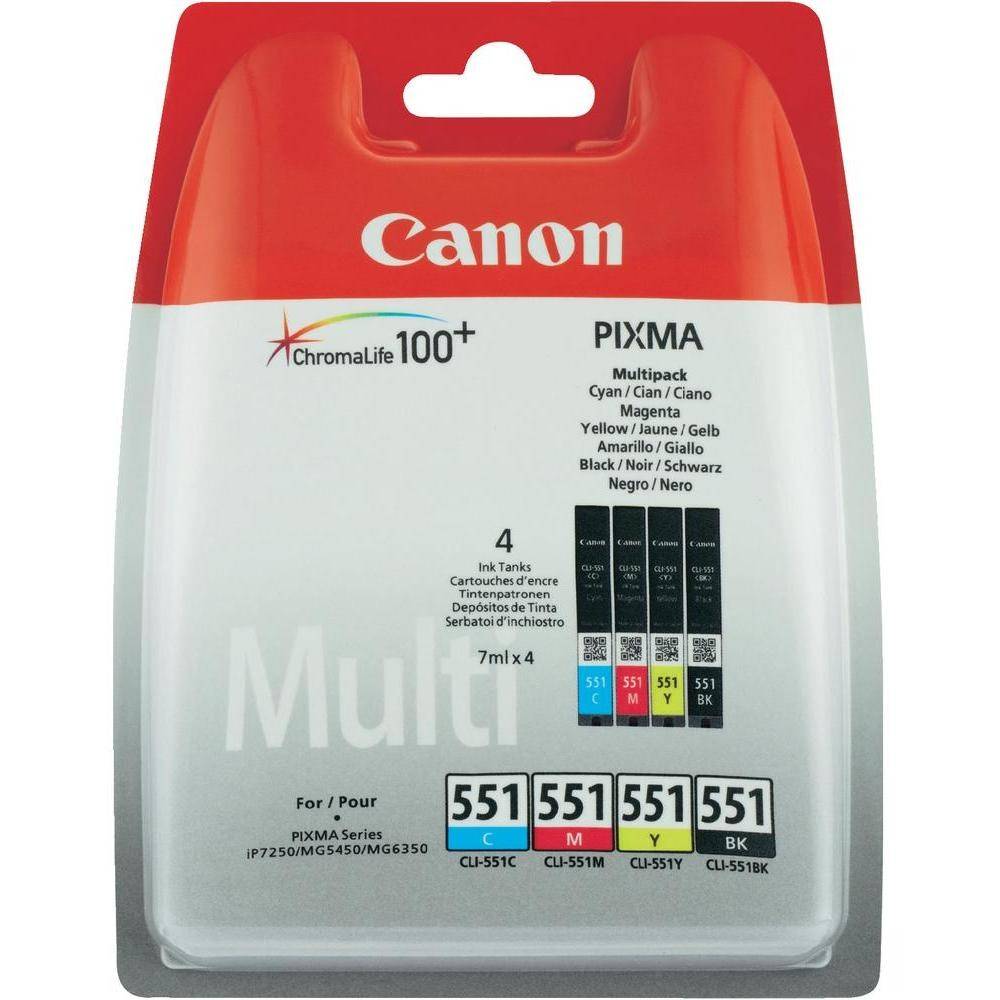 Canon CLI-551 C/M/Y/BK Multipack - 4er-Pack - Schwarz, Gelb, Cyan, Magenta-7