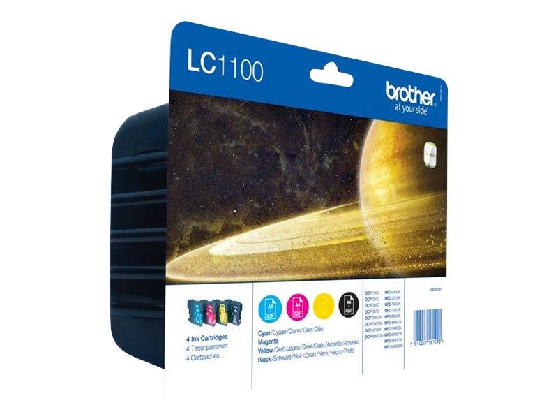 Brother LC1100 Value Pack - 4er-Pack - Schwarz, Gelb, Cyan, Magenta-0