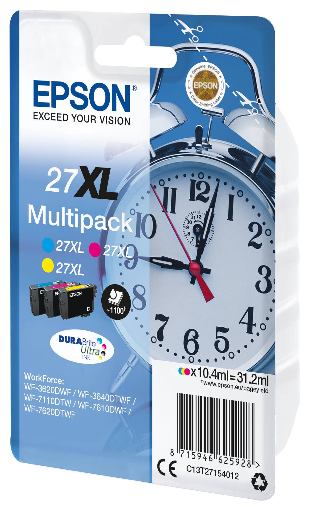Epson 27XL Multipack - 3er-Pack - 31.2 ml - XL-8