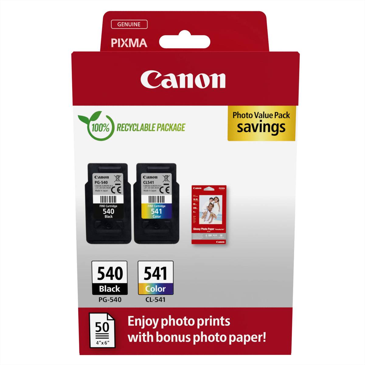 Canon Tintenpatrone PG540+CL541 5225B006 sw/c/m/y 2 St./Pack.-5