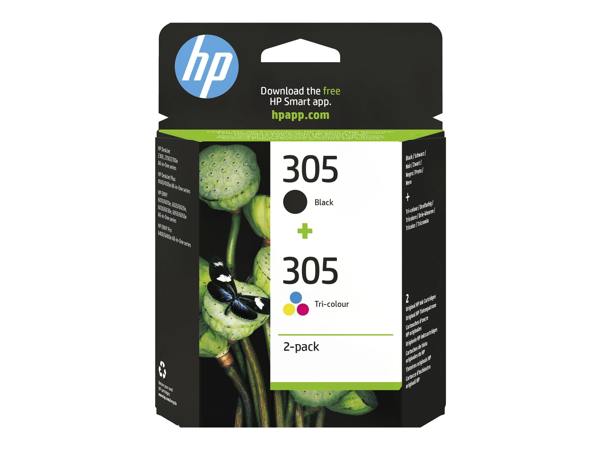 HP 305 - 2er-Pack - Schwarz, Farbe (Cyan, Magenta, Gelb)-1