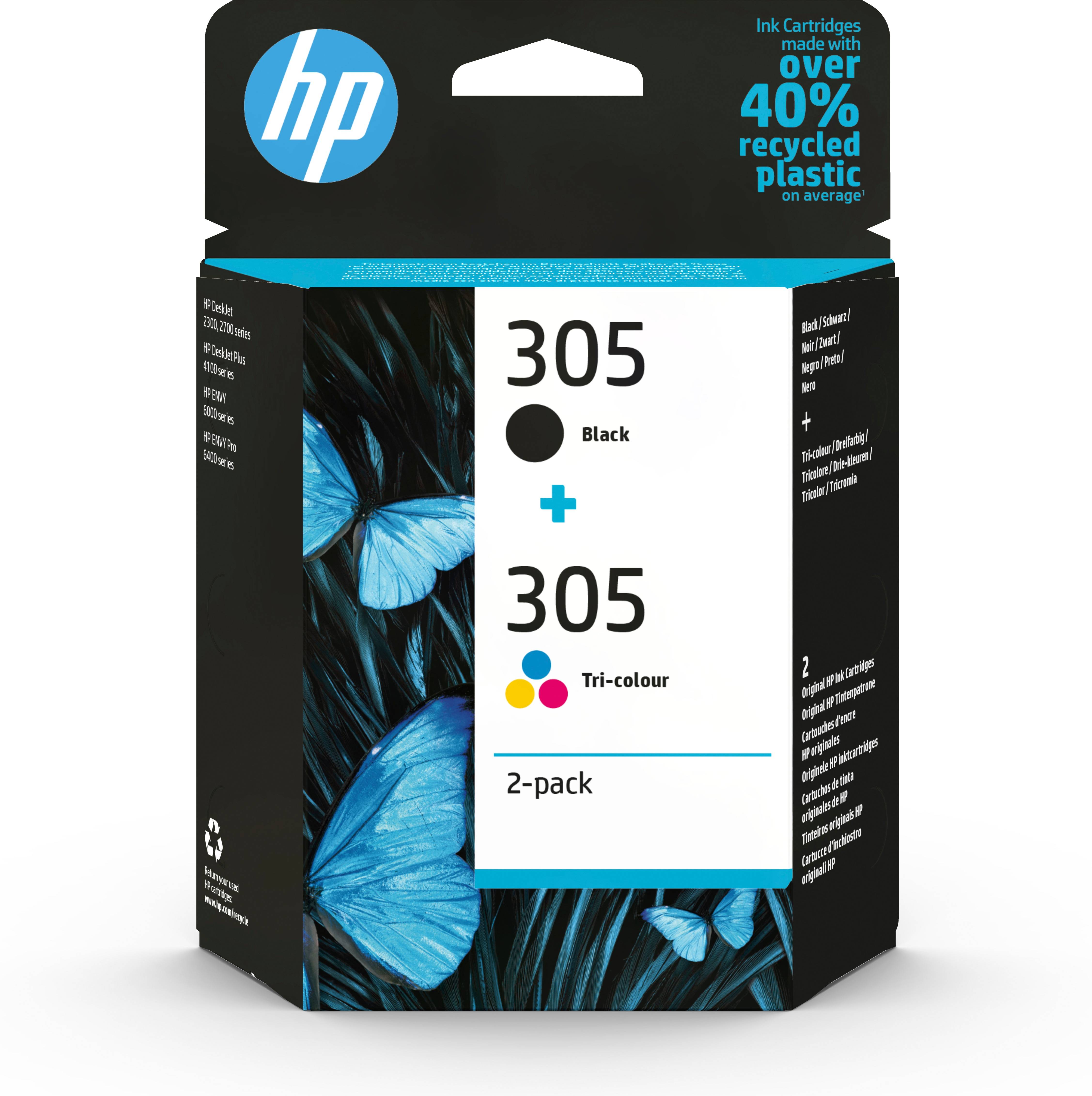 HP 305 - 2er-Pack - Schwarz, Farbe (Cyan, Magenta, Gelb)-3