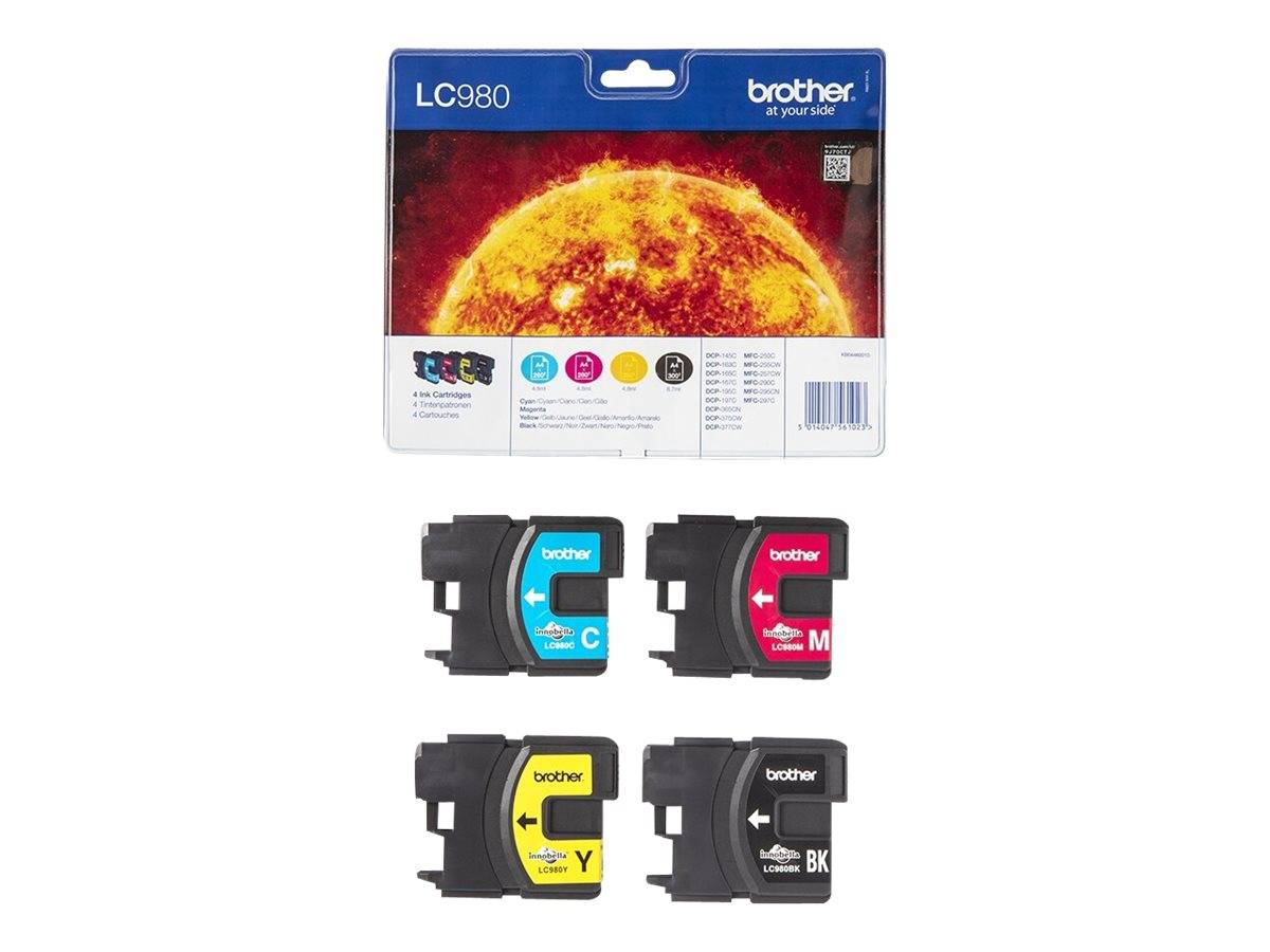 Brother LC980VALBP - 4er-Pack - Schwarz, Gelb, Cyan, Magenta-3