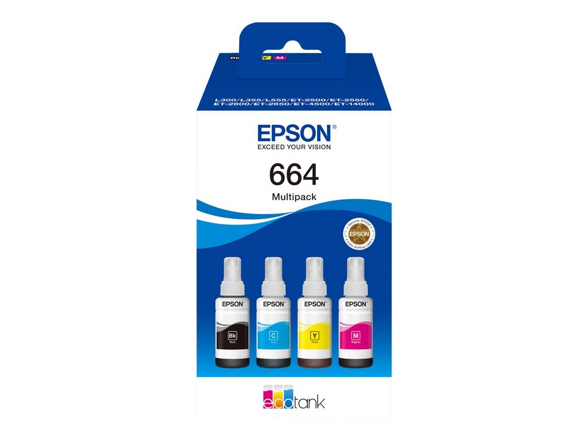 Epson EcoTank 664 - 4er-Pack - Schwarz, Gelb, Cyan, Magenta-0