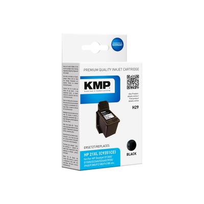 KMP H29 - 16 ml - Hohe Ergiebigkeit - Schwarz - kompatibel - Tintenpatrone (Alternative zu: HP 21XL, HP C9351CE)