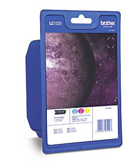 Brother Druckerpatrone LC-1220 Original Kombi-Pack Cyan, Magenta, Gelb LC1220RBWBPDR-3