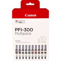 Canon PFI-MBK/PBK/CO/GY/R/C/M/Y/PC/PM 10 Ink Cartridge Multipack-1